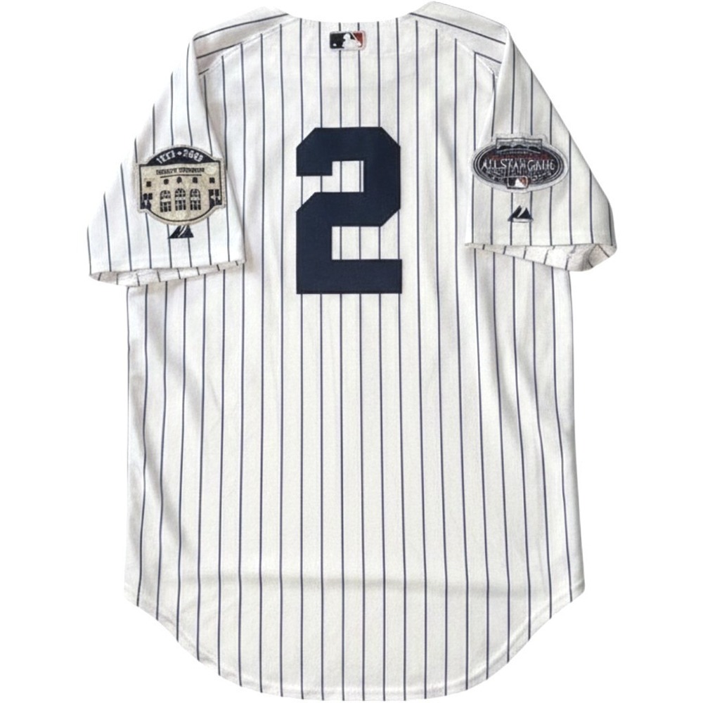 Majestic Derek Jeter Yankees Jersey 52 2008 All Star Yankee Stadium Patch Sewn